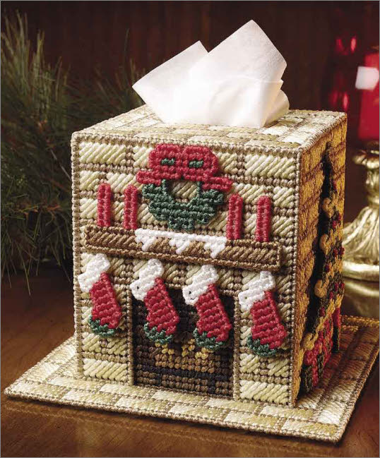 4 Christmas Plastic Canvas Kits Tissue Box and similar items