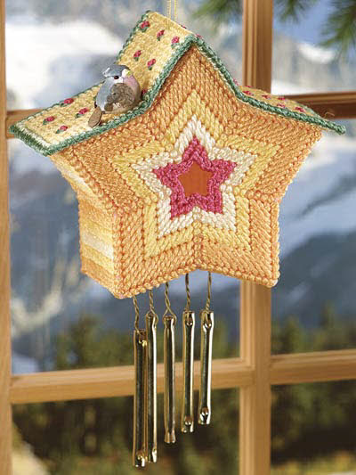 Wind Chimes Birdhouse Plastic Canvas Pattern