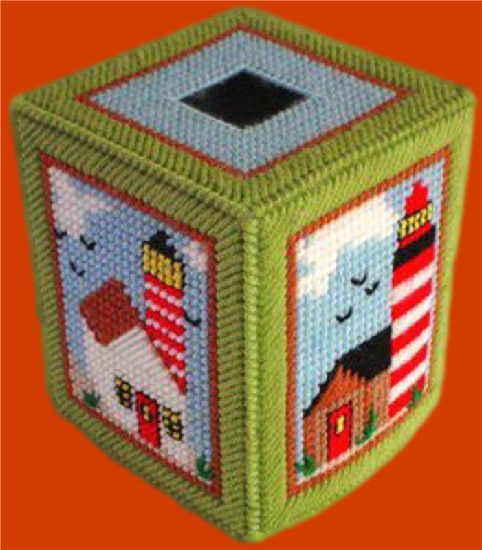 lighthouse tissue box cover