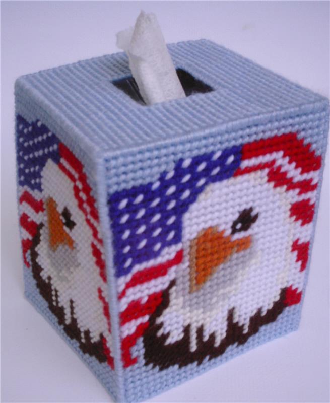 Patriotic Eagle Treat Holder-Plastic Canvas Pattern or Kit