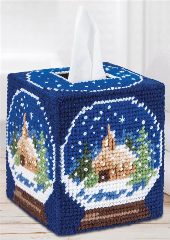 Snow People Tissue Box Cover Plastic Canvas Kit  Plastic canvas tissue  boxes, Plastic canvas, Plastic canvas patterns