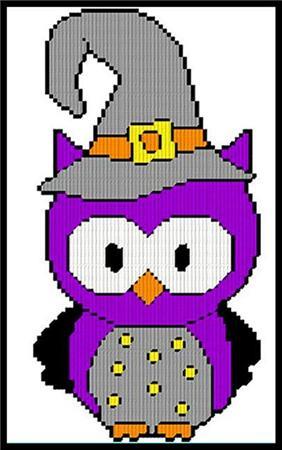 Plastic Canvas Halloween Witch Pattern