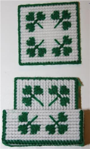 Shamrock Square Coasters Set of 4